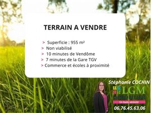 terrain a batir à la vente -   41100  VILLIERS SUR LOIR, surface 955 m2 vente terrain a batir - UBI434373104